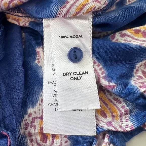 Emerson Fry Frances Blouse in Blue Paisley Flowers | Size Medium - Picture 8 of 13